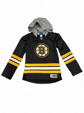 Reebok Kids Black, Gold & White Boston Bruins Hoodie